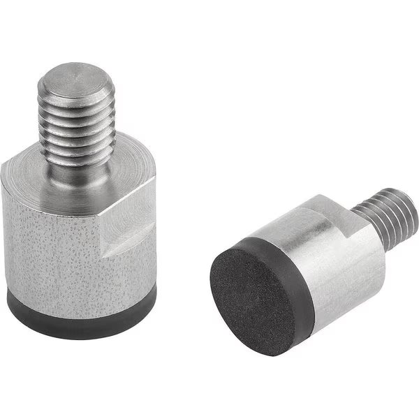 Magnet Deep Pot Magnet D1=M10 H=20 Ndfeb, Round, Comp:Rubber, D=20, Kipp, Mfr#: K1397.2010